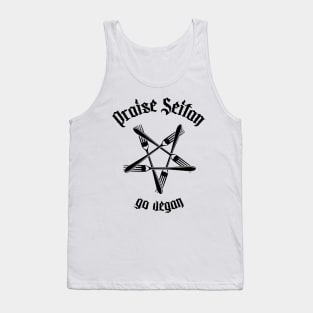 Praise Seitan - Go Vegan 1.1 (black) Tank Top